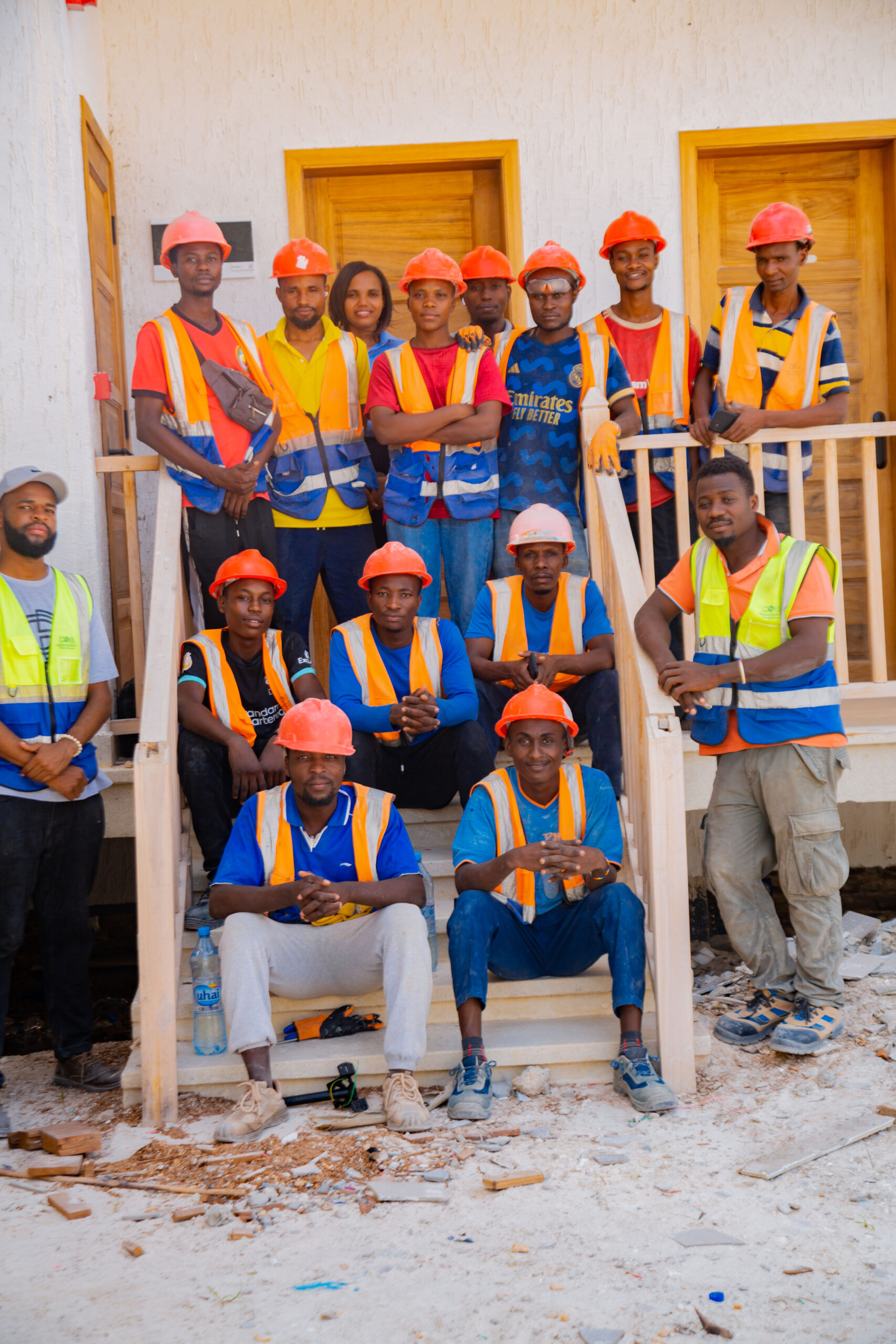 CSCL team gathered on a construction site