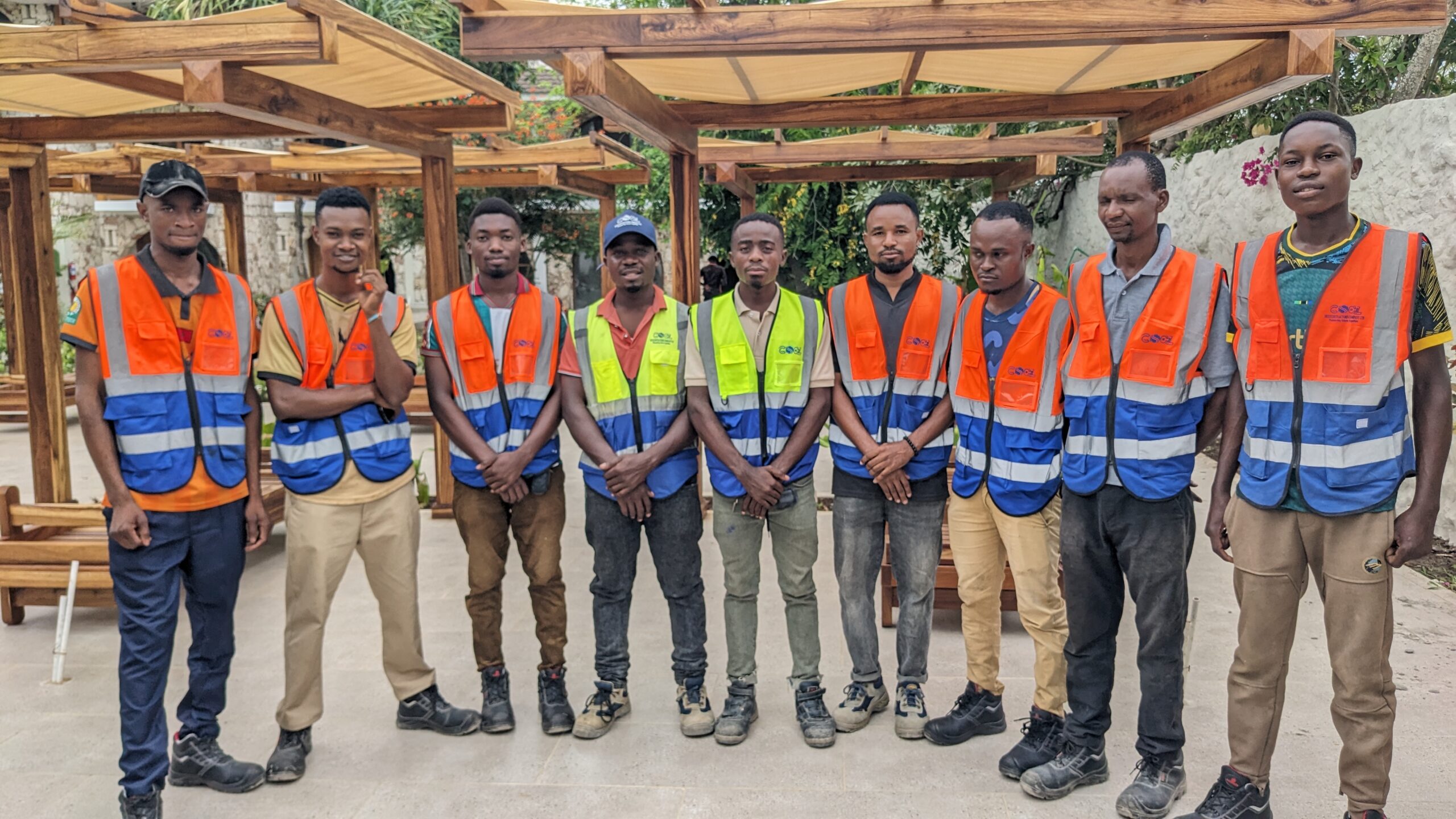 CSCL site team in reflective safety wear